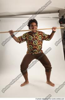 11 2018 01 GARSON STANDING POSE WITH SPEAR AFRO